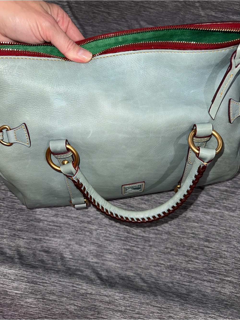 Dooney & Bourke Ultra Rare Light Blue Florentine Satchel - Picture 10 of 10